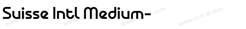 Suisse Intl Medium字体转换